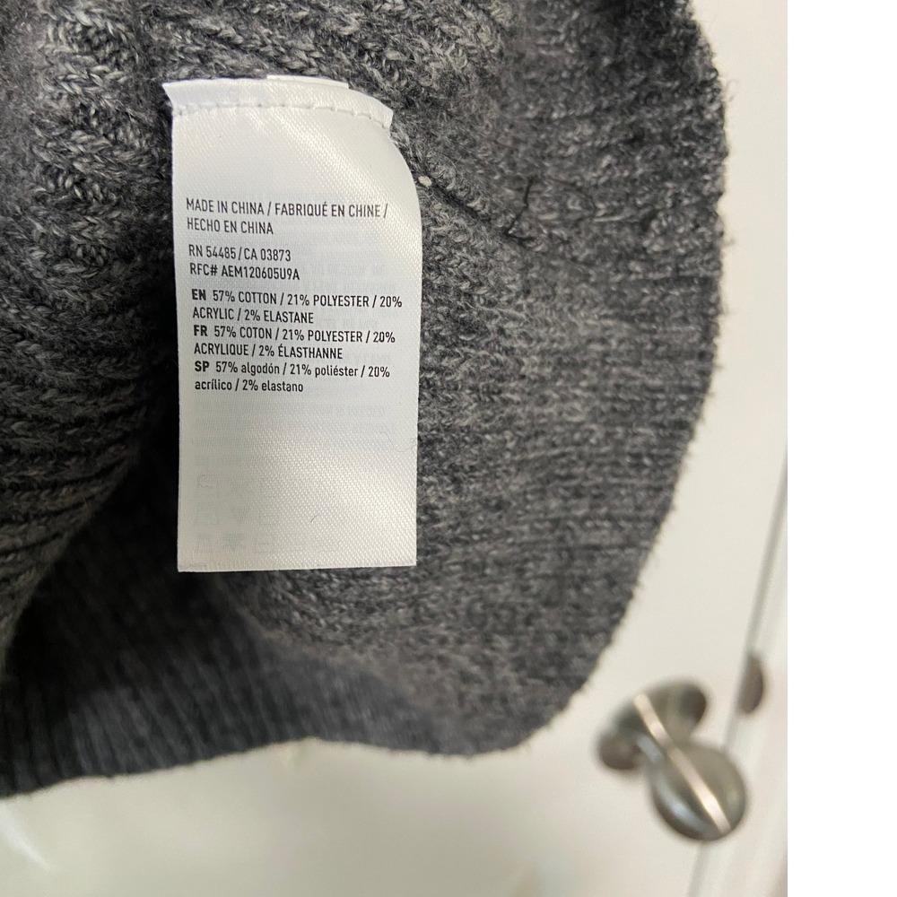 American Eagle Outfitters Cami Top Gray Ribbed Crisscross Spaghetti Strap Sz L - Picture 6 of 8